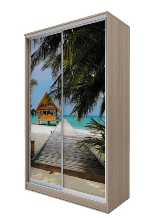Шкафы-купе, Хит-23-17-77 Шкаф-купе 2-х дверный, фотопечать (2300х1682х620) Море