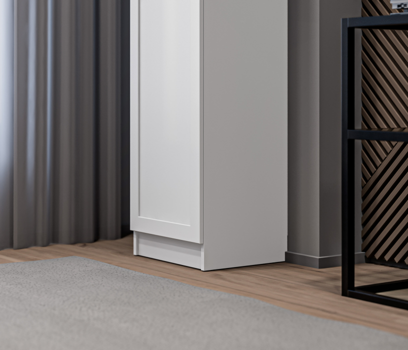 Шкафы пеналы, Пенал Твин СБ-3372 Белый с глухим фасадом