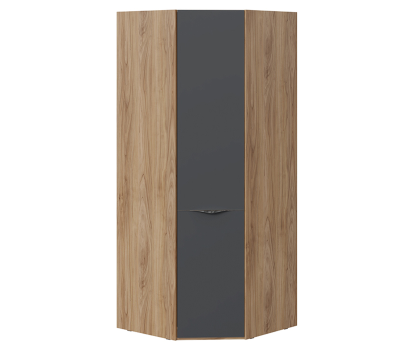 Угловые шкафы, Шкаф угловой для одежды Глосс (стекло графит матовый)