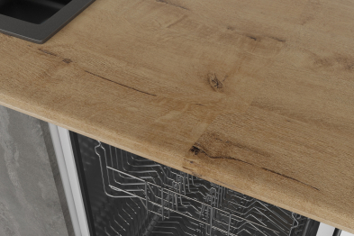 Кухонный гарнитур  Симфония люкс 3,0 м Бетон светлый/Бетон темный ЛДСП