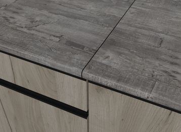 Кухонный гарнитур Паола нормал 1,5 м Дуб грей/Дуб Браун ЛДСП