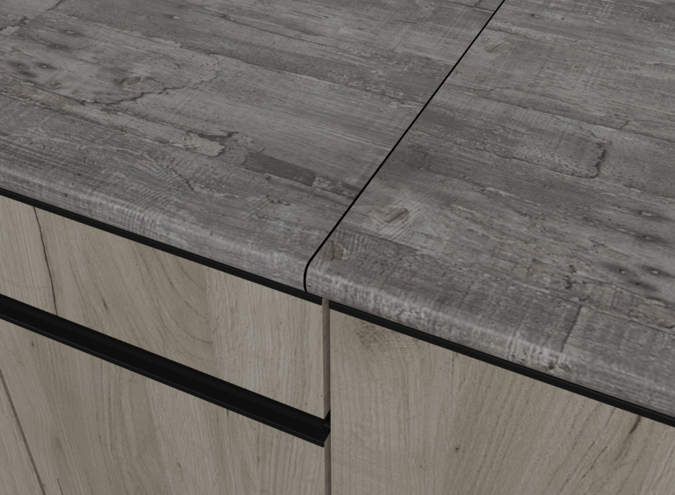 Кухонные гарнитуры, Кухонный гарнитур Паола нормал 1,5 м Дуб грей/Дуб Браун ЛДСП