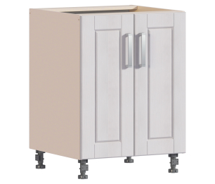 Регина РС-60 Шкаф-стол с двумя фасадами Песочный/Риф белоснежный