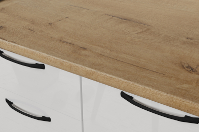 Кухонный гарнитур Жасмин экстра 2 3,0 м Белый глянец ЛДСП