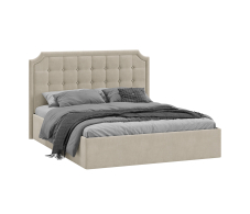 Мягкая кровать, Кровать Анабель 160*200 тип 1 с ПМ  (велюр)