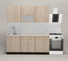 Кухонный гарнитур Светлана макси 1,8 м Ясень Шимо Светлый ЛДСП