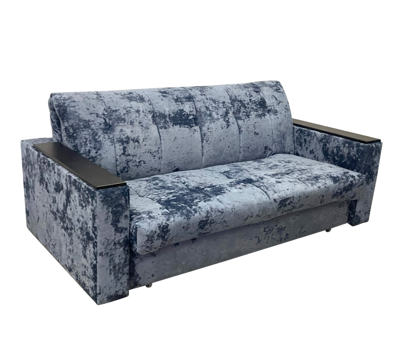 Диваны с ящиком для белья, Диван Аккордеон НПБ 1280 Plush с накладками МДФ, с коробом для белья