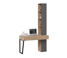 Прямые, Стол письменный Порто (366/580) со шкафом комбинированным (настольным)