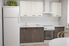 Кухонные гарнитуры, Кухонный гарнитур Сиена стандарт 1,6 м Дуб грей/Бетон темный ЛДСП