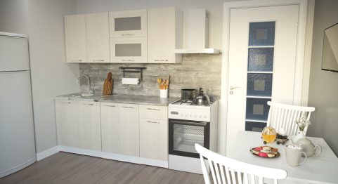 Кухонный гарнитур Лариса макси 3 1,8 м Латте ЛДСП