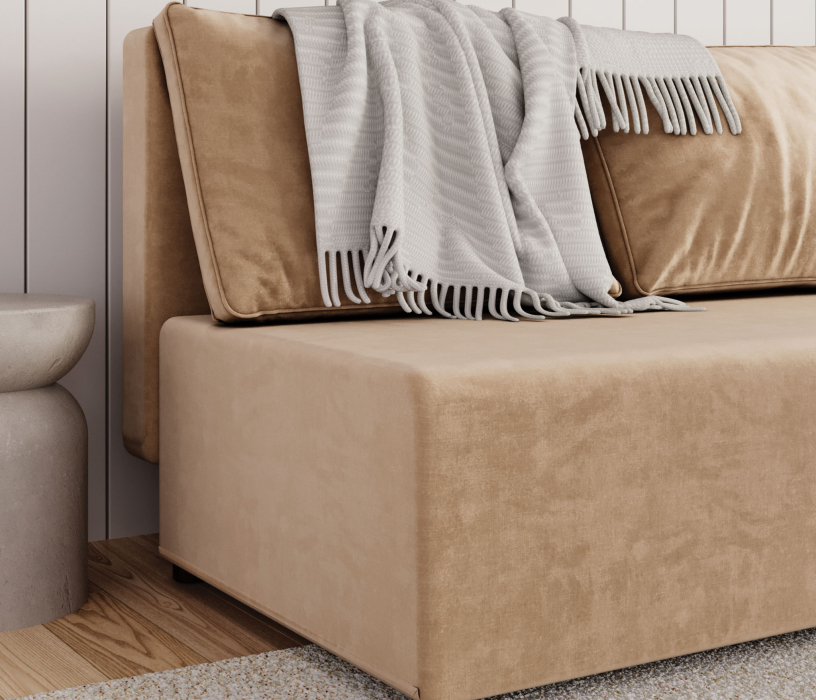 Диваны угловые, Диван-кровать Комо угловой, микровелюр