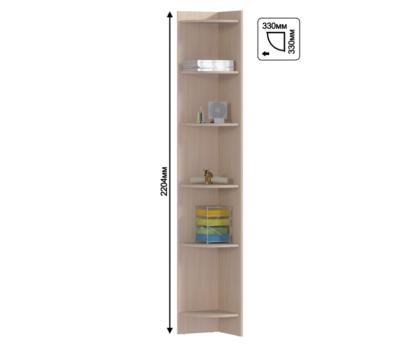 Стеллажи, Стеллаж торцевой Дакота СБ-2085 Сосна