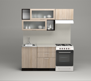 Кухонный гарнитур Светлана экстра 1,7 м Ясень Шимо Светлый ЛДСП