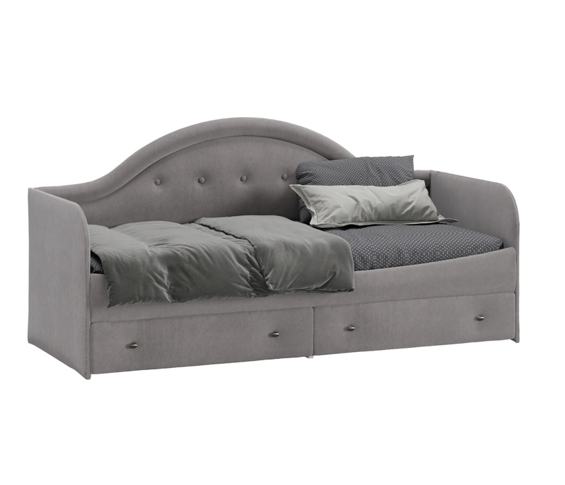 Мягкая кровать, Кровать с мягкой спинкой Адель тип 1, велюр