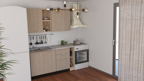 Кухонный гарнитур Надежда нормал 4 1,5 м ЛДСП