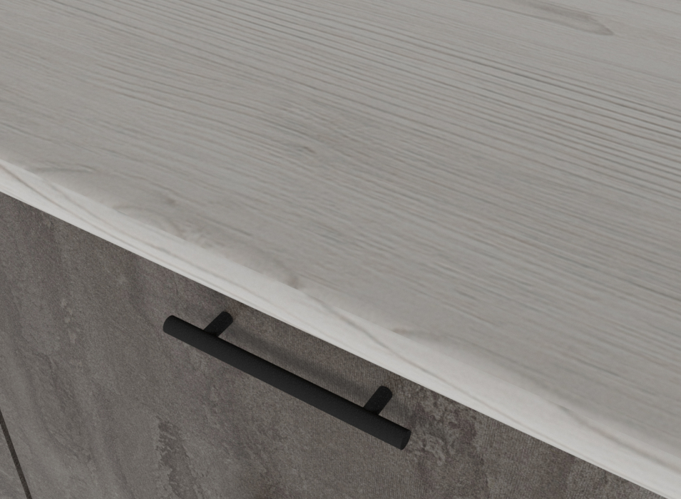 Кухонные гарнитуры, Кухонный гарнитур Сиена лайт 1,2 м Дуб грей/Бетон темный ЛДСП