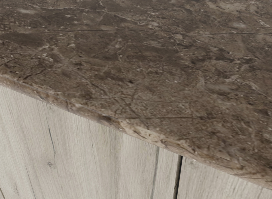 Кухонные гарнитуры, Кухонный гарнитур Равенна стандарт 1,6 м Дуб браун ЛДСП