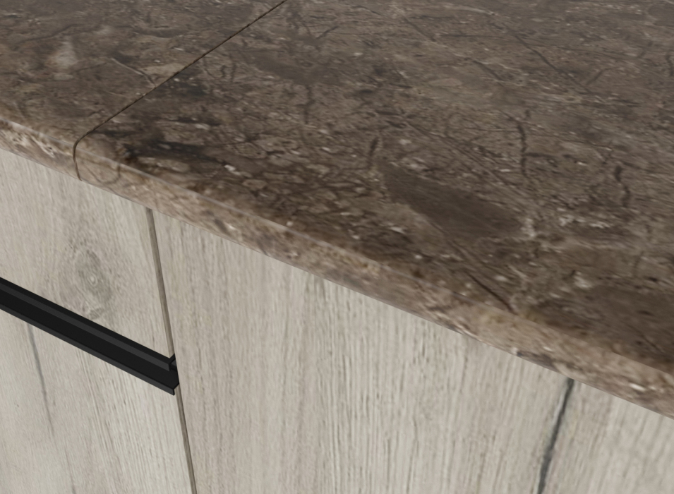 Кухонные гарнитуры, Кухонный гарнитур Равенна люкс 3,0 м Дуб браун ЛДСП