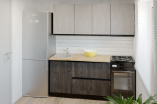 Кухонные гарнитуры, Кухонный гарнитур Симфония макси 1,8 м Бетон светлый/Бетон темный ЛДСП