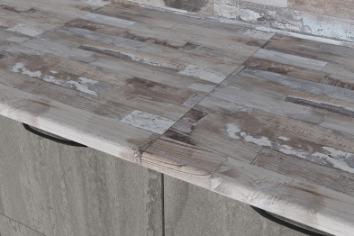 Кухонный гарнитур Нефрит 2,5 м Бетон темный/Бетон светлый ЛДСП