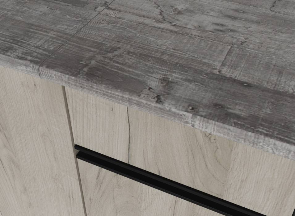 Кухонные гарнитуры, Кухонный гарнитур Паола оптима 1,5 х 1,8 м Дуб грей/Дуб Браун ЛДСП