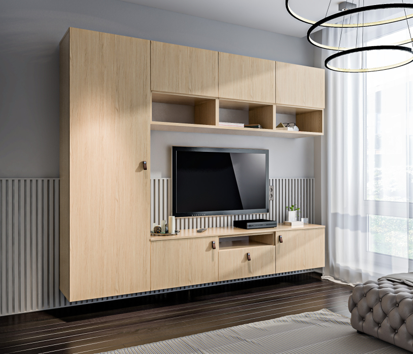 Стенки для гостиной, Гостиная (стенка) Тренд Дуб Винченца / ЛДСП Дуб Винченца