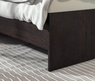 Кровать Терра СБ-2527 венге с основанием и матрасом Эластик 14 90х200