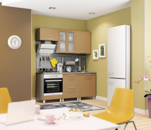 Анна 1800 Алюминий/Капучино глянец