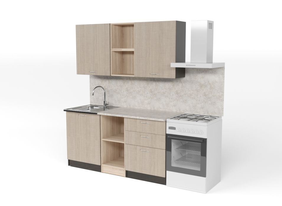 Кухонные гарнитуры, Кухонный гарнитур Надежда стандарт 5 1,6 м ЛДСП