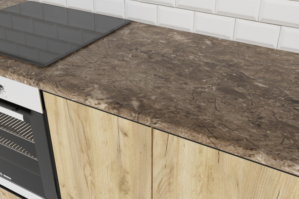 Кухонные гарнитуры, Кухонный гарнитур Янтарь Экстра 3,0 м Дуб золотой ЛДСП