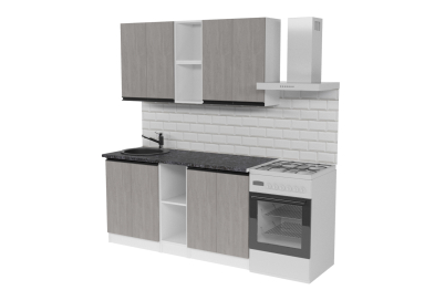 Кухонный гарнитур Сюита нормал 1,5 м Бетон светлый ЛДСП