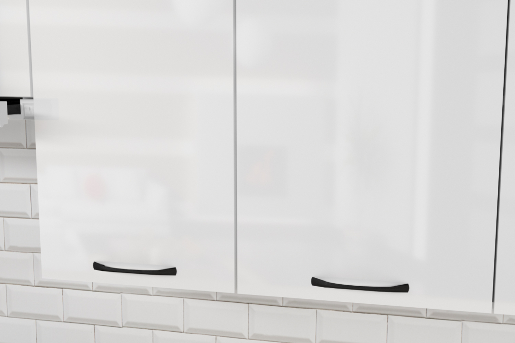 Кухонные гарнитуры, Кухонный гарнитур Жасмин экстра 1 3,0 м Белый глянец ЛДСП