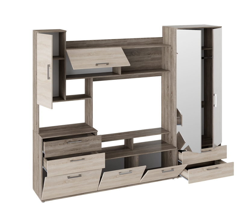 Стенки для гостиной, Гостиная Марта со шкафом для одежды