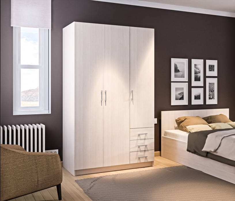 Шкафы распашные, Шкаф 3 дверный Терра СБ-2797 Авиньон