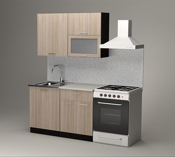 Кухонные гарнитуры, Кухонный гарнитур Светлана лайт 1,2 м Ясень Шимо Светлый ЛДСП