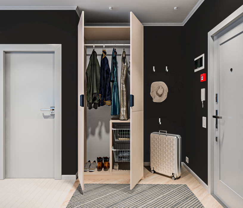 Для одежды, Шкаф 2-дверный 1м МАКС Джаз Кашемир