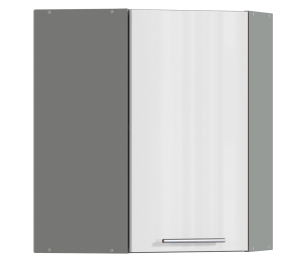 Анна АПУ-60 полка угловая с фасадом Белый глянец