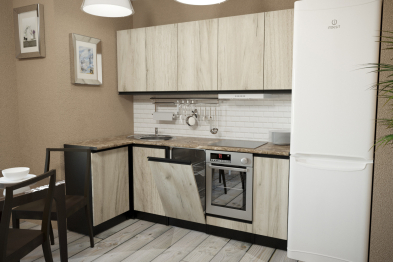 Кухонный гарнитур Равенна прайм 0,4 х 1,1 х 2,0 м Дуб браун ЛДСП