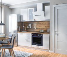 Кухонные гарнитуры, Кухонный гарнитур Регина Белый/Анна МДФ Белый глянец 1,8 м