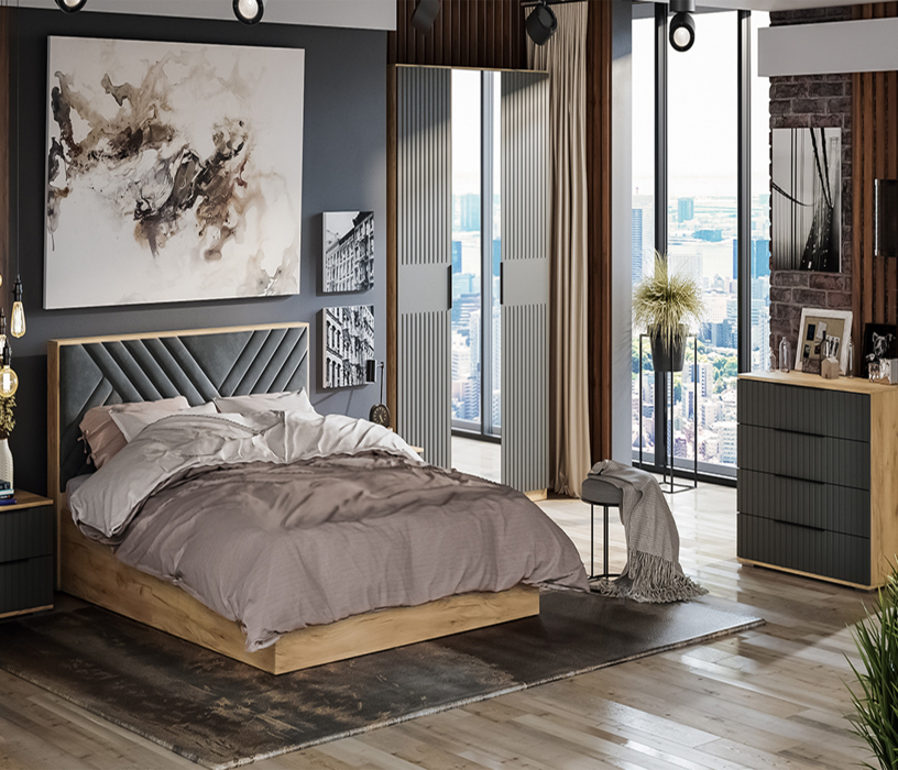 С подъемным механизмом, Кровать Хилтон с ПМ, велюр 