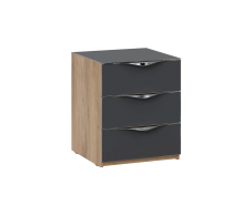 Прикроватные тумбы, Тумба с 3 ящиками Глосс