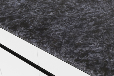 Кухонный гарнитур Лотос медиум 2 1,4 м Белый глянец ЛДСП