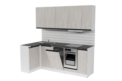 Кухонный гарнитур Сюита прайм 0,4 х 1,1 х 2,0 м Бетон светлый ЛДСП