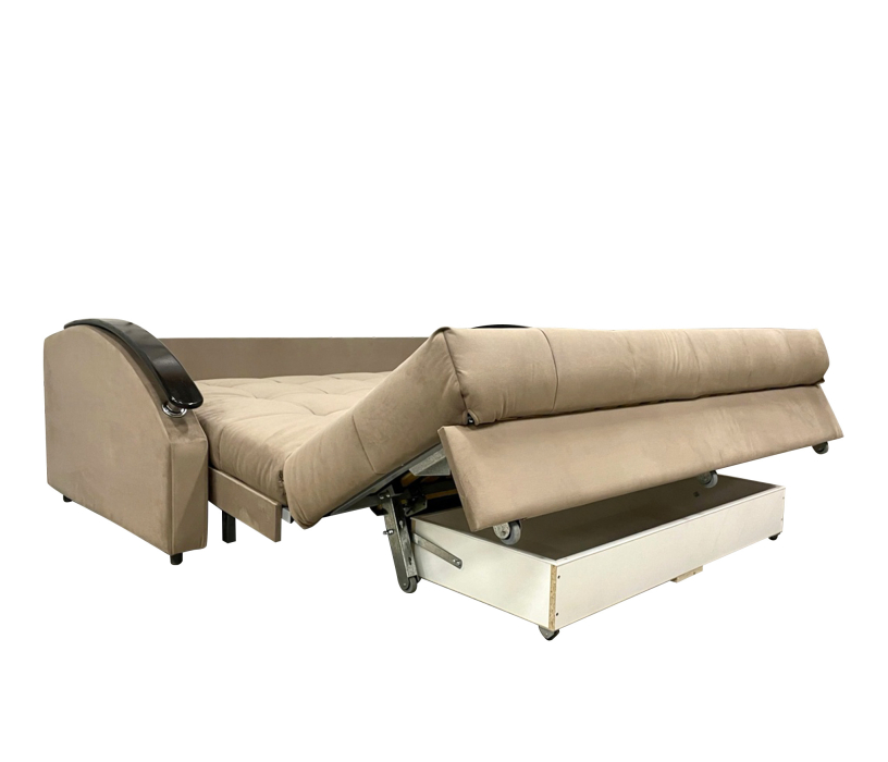 Диваны кровати со спальным местом, Диван Аккордеон НПБ 1880 Velutto, с накладками МДФ