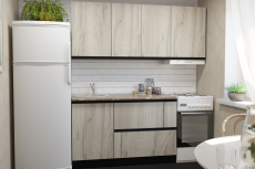 Кухонные гарнитуры, Кухонный гарнитур Равенна макси 1,8 м Дуб браун ЛДСП