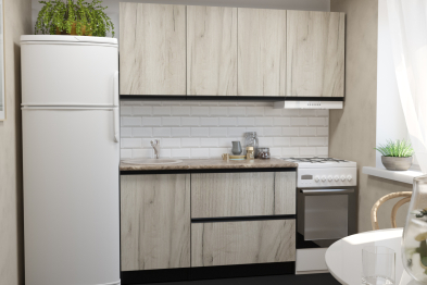 Кухонный гарнитур Равенна макси 1,8 м Дуб браун ЛДСП