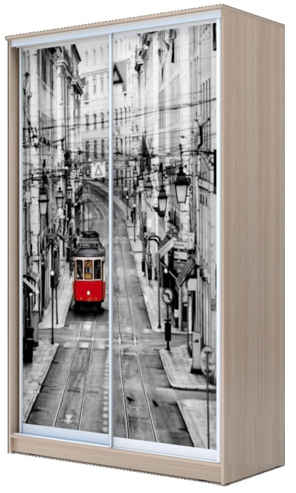 Шкафы-купе, Хит-23-14-77 Шкаф-купе 2-х дверный, фотопечать Лондон (2300х1362х620)