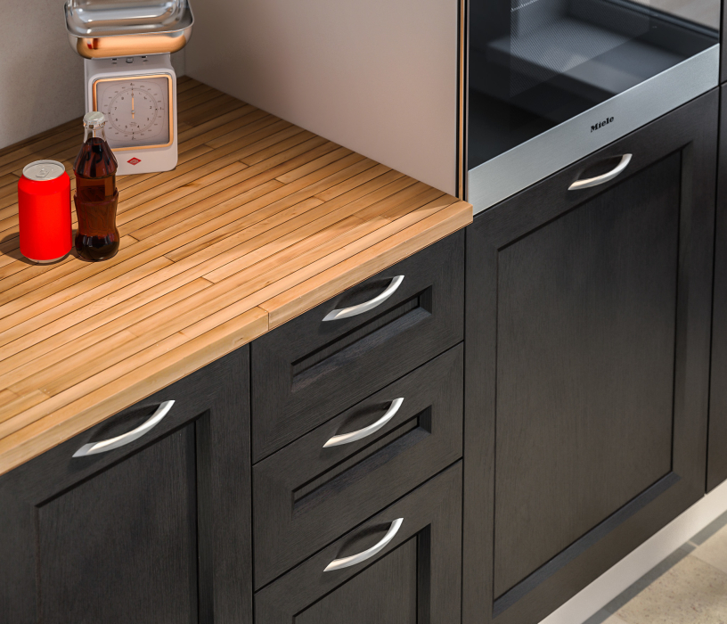 Кухонные гарнитуры, Регина Песочный/Дуб Мажор темный 4000