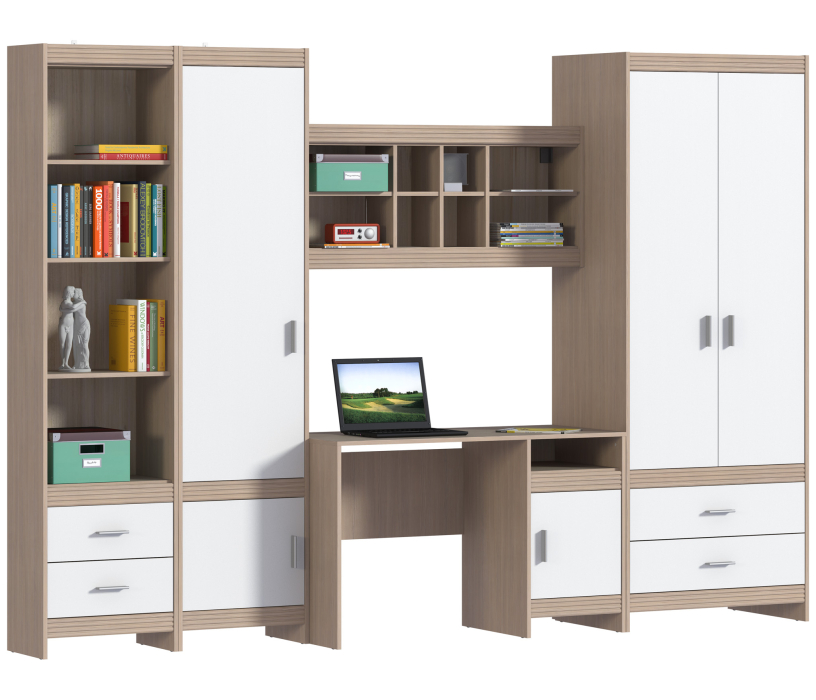 Для девочек, Дакота Сосна Авола Шампань/Белый глянец комплект L-3130