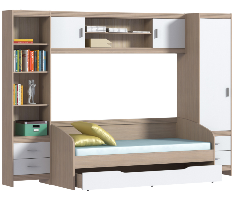 Для девочек, Дакота Сосна Авола Шампань/Белый глянец комплект L-3120